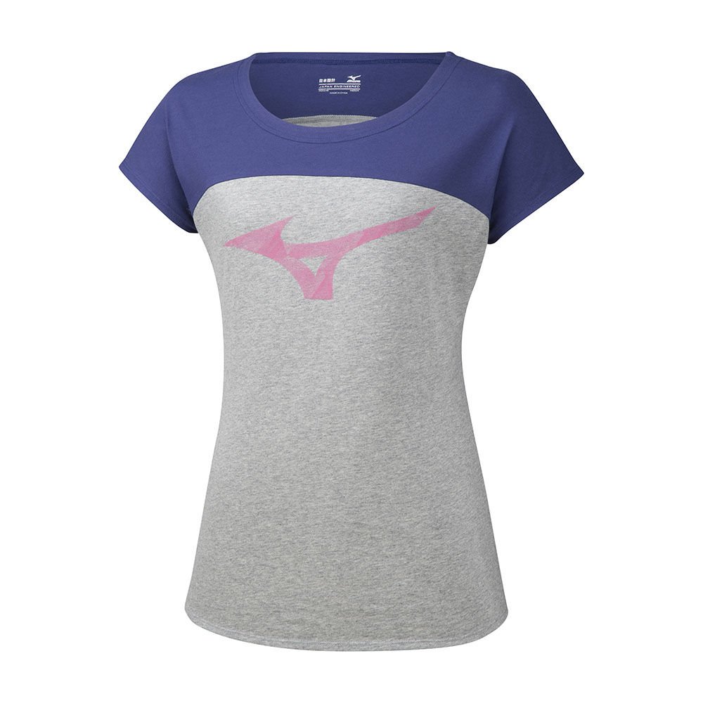 Camiseta Mizuno Heritage - Mulher - Cinzentas - BZITE6312